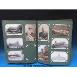 A very well filled mainly Edwardian large postcard album containing humorous, cats, dogs, children,