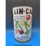 A vintage 'Lin Can' of Lincolnshire advertising ware oversized canned vegetables tin