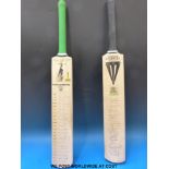 Two circa 1980's Worcestershire County cricket club signed bats, one Worcestershire v Yorkshire,