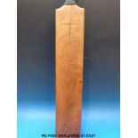 Signed cricket bat West Indies v Essex 1939
