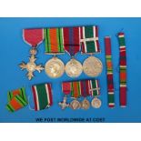 An anonymous George V OBE woman's medal group comprising George V OBE, 1939-1945 defence medal,