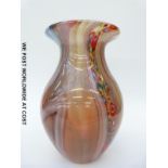 A large Murano style glass vase with millefiori design (34cm tall)