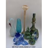 A collection of decorative glassware by Royal Doulton, Murano,