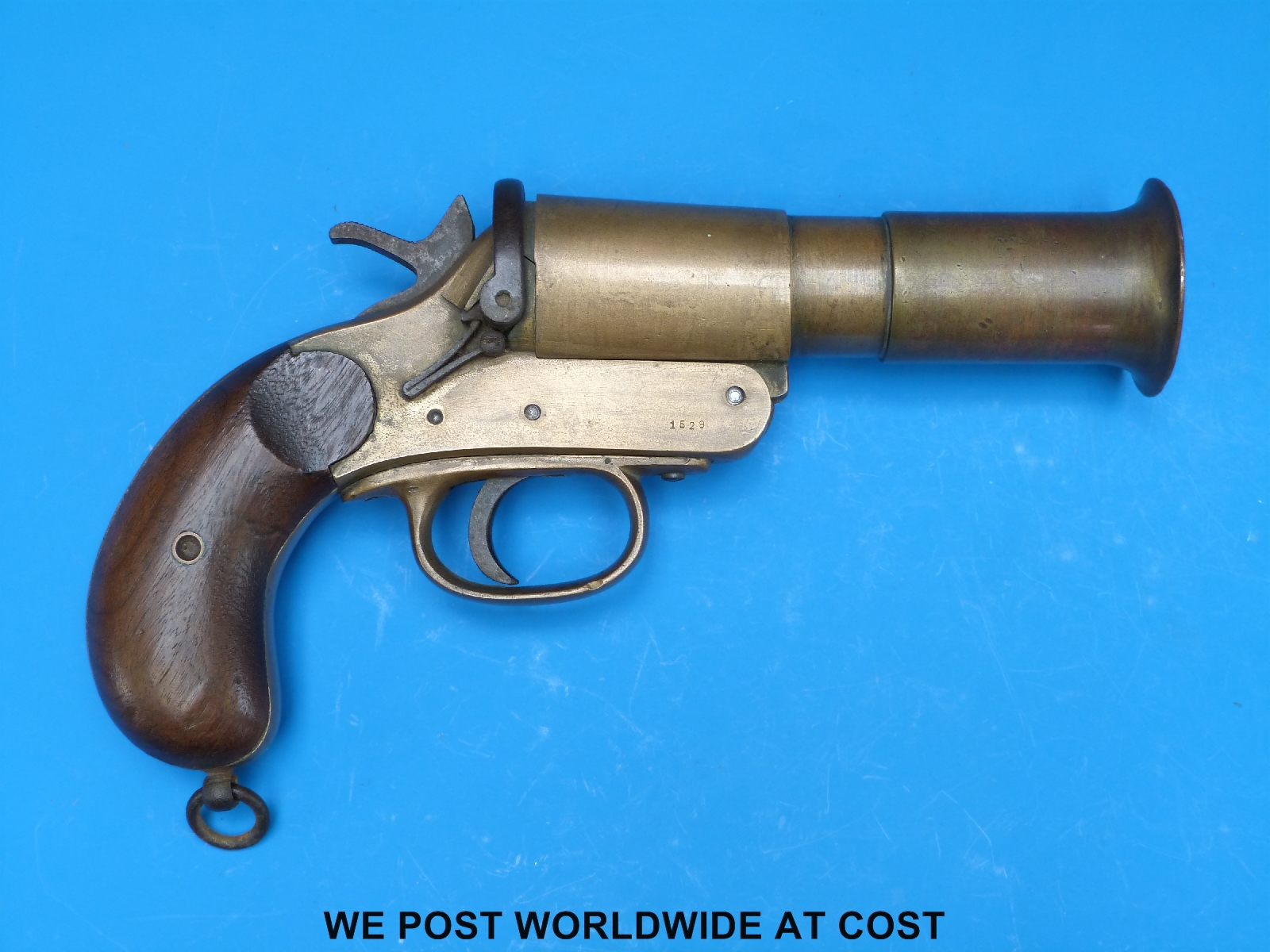 Wolseley No 1 Mark III flare gun or Very/signal pistol marked Woseley 1917 and with multiple proof