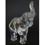 Two Waterford Crystal glass animals,