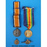 A pair of WWI medals awarded to 25277 Pte W.H. Bryant E.