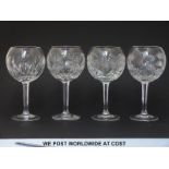 Four pairs of Waterford Crystal toasting goblets from the Millennium collection decorated with