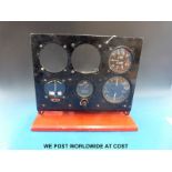 An aircraft instrument panel, possibly ex link trainer,