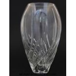 Waterford Crystal Marquis pattern glass vase (28cm tall)