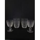 Ten Waterford crystal glasses, six part glasses and four whisky tumblers,