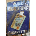 A Wild Woodbine cigarettes enamel advertising sign