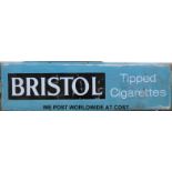 A Bristol Tipped Cigarettes enamel sign (43cm x153cm)