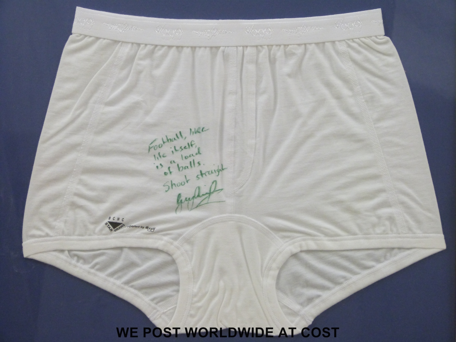 A pair of Gary Lineker signed underpants,