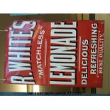 An R Whites Lemonade enamel sign (71cm x 46cm)