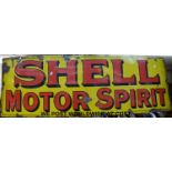 A vintage Shell Motor Spirit enamel sign by Bruton & Palmers,