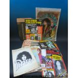 A selection of pop related magazines featuring Marc Bolan