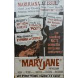 A 'Mary Jane' framed 1968 cinema poster (100cm x 63cm)