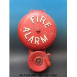 A hand cranked vintage fire alarm,