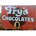 A Fry's chocolates enamel sign (51cm x 75cm)