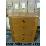 Bedside chest of four drawers (W52 D45 H66cm)