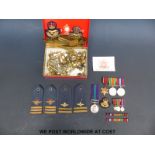A set of WWII and later medals comprising 1939-1945 medal, Defence medal,