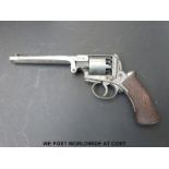 A replica Adams patent five-shot revolver with engraved decoration and 6inch octagonal barrel,