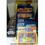Nine Corgi novelty film and TV related diecast model vehicles including Only Fools and Horses,