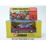 Corgi Toys diecast model Mini Marcos GT 850, 341, with metallic maroon body, cream interior,