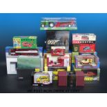 Nineteen mainly Corgi diecast model vehicles and vehicle sets including 24 carat gold plated Rolls