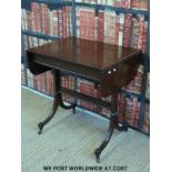 A small mahogany library or sofa table (min W70, max 108,