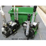 Two shower pumps,