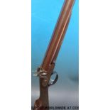 C Fisher 10 bore double barrelled side by side percussion hammer action gun with ornate engraving