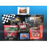 Nine Minichamps, Maisto and other diecast model vehicles,