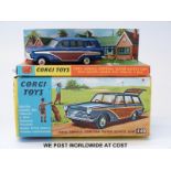 Corgi Toys diecast model Ford Consul Cortina Super Estate Car, 440, with metallic dark blue body,