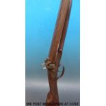 Hughes 12-bore double barrelled side by side hammer action muzzle-loading shotgun with engraved