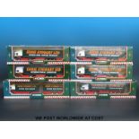 Six Corgi diecast model Eddie Stobart lorries, 59504, 59502, 59516, 59503, TY87010 and TY86705,