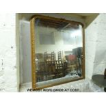 A large gilt framed over mantel mirror (135cm x 127cm overall)