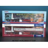 Two Corgi 1:50 scale limited edition diecast model lorries, Downton and Richard Read,
