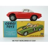 Corgi Toys diecast model Lotus Elan Coupe, 319, with red body, white top, white interior,