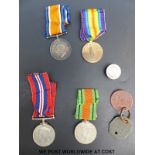 A WWI medal pair marked 252169 Pte. H.
