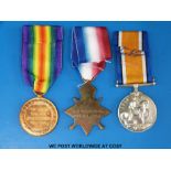 A Mercantile Fleet Auxiliary WWI medal trio including 1914-15 star awarded to J W Nightscales Asst.