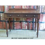 A 19thC mahogany two drawer hall table