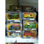 Thirty-one Corgi Classics diecast model buses, coaches and delivery lorries,