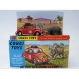 Corgi Toys diecast model Volkswagen 1200 in East African Safari Trim, 256, with orange body,