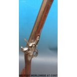 Tower flintlock hammer action Brown Bess gun with tower and crown over GR cipher to lock,