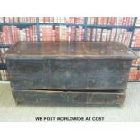 A painted folk art possibly continental mule chest,
