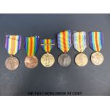 Six Great War medals comprising France, USA, Italy, Czechoslovakia,