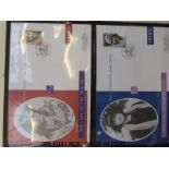 Four coin stamp albums mainly relating to The Royal Family