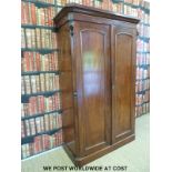A Victorian mahogany compactum, the right hand side being hanging space,
