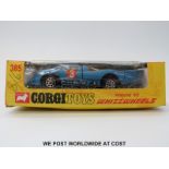 Corgi Toys Whizzwheels diecast model Porsche 917, 385, with metallic blue body and racing number 3,